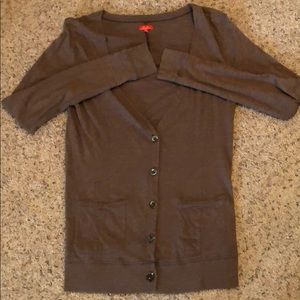 Basic Brown Cardigan with Pockets